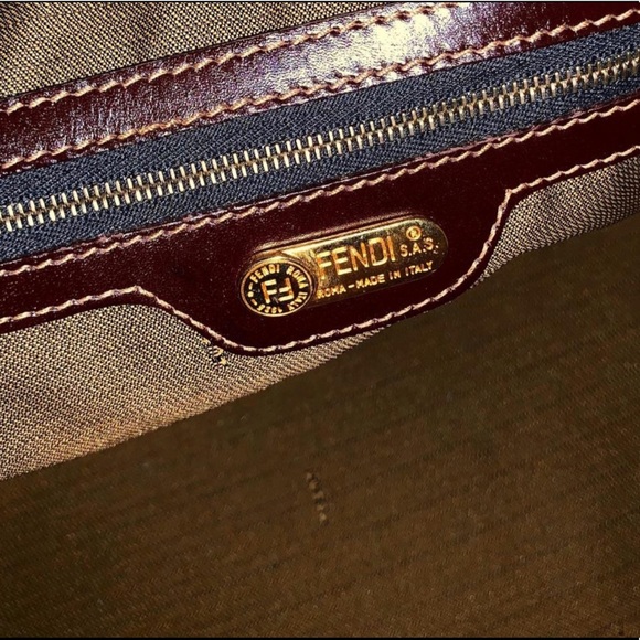 ❌SOLD ❌ Fendi Boston bag vintage Zucca 2 way Satchel - Picture 6 of 10